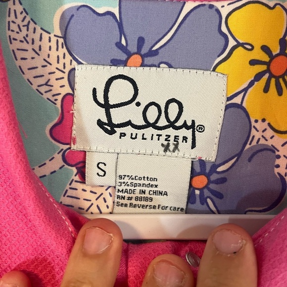 Lilly Pulitzer Vintage Y2K Pink Button Up Jacket with Thread Outline Size S - Picture 2 of 5